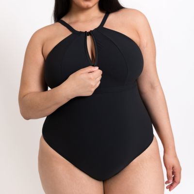 Curvy Kate Zip Tide NW Multiway -uimapuku Black Kaaritueton kokouimapuku E-L-kupille. S/36-38 - 2XL/52-54 CS-035606-BLK