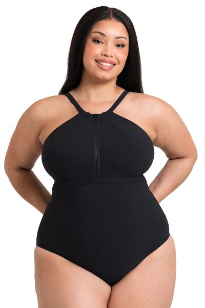 Curvy Kate Zip Tide NW Multiway -uimapuku Black Kaaritueton kokouimapuku E-L-kupille. S/36-38 - 2XL/52-54 CS-035606-BLK