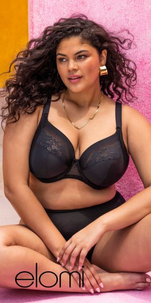 Elomin laadukkaat rintaliivit isoille rinnoille - kuvassa Nerina soft black