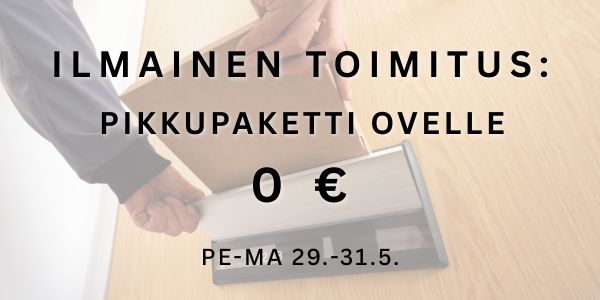 Ilmainen toimitus: Pikkupaketti ovelle 0€ viikonlopun ajan!